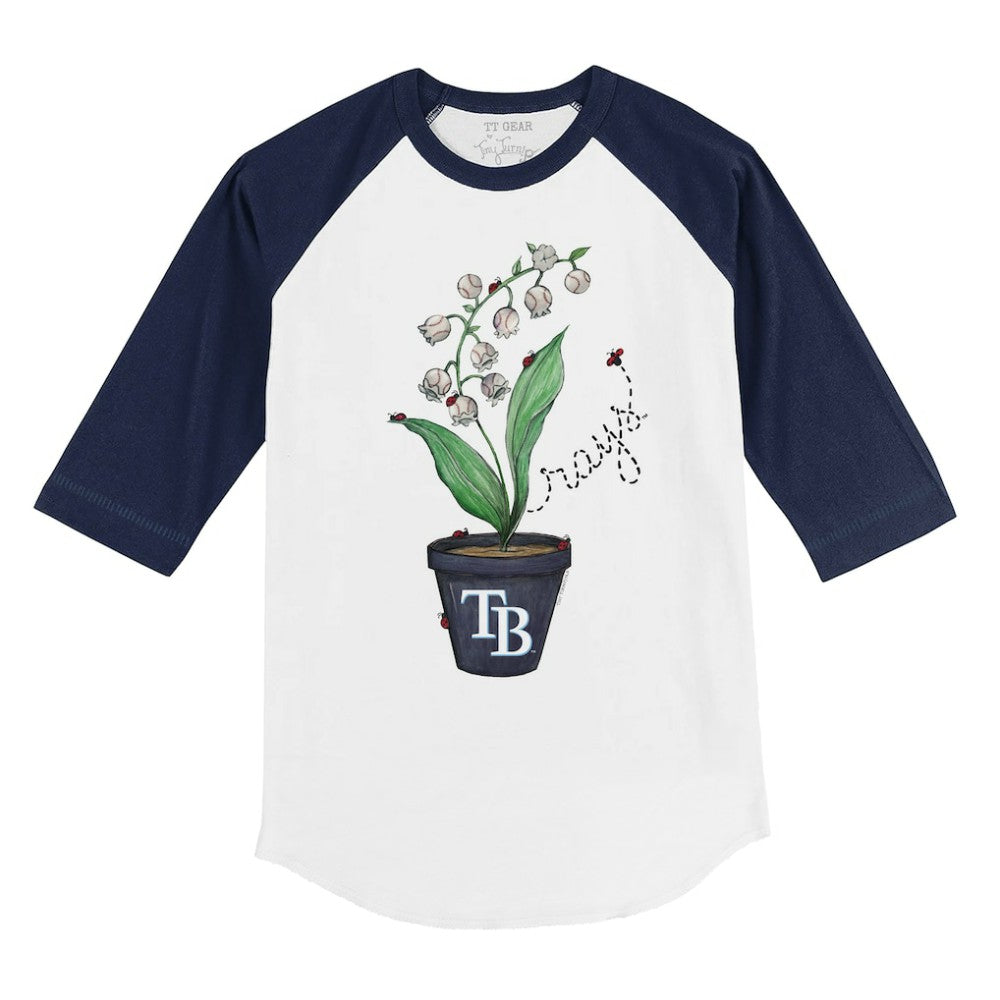 Tampa Bay Rays Tiny Turnip Youth Lilies & Ladybugs 3/4-Sleeve Raglan T-Shirt for sale