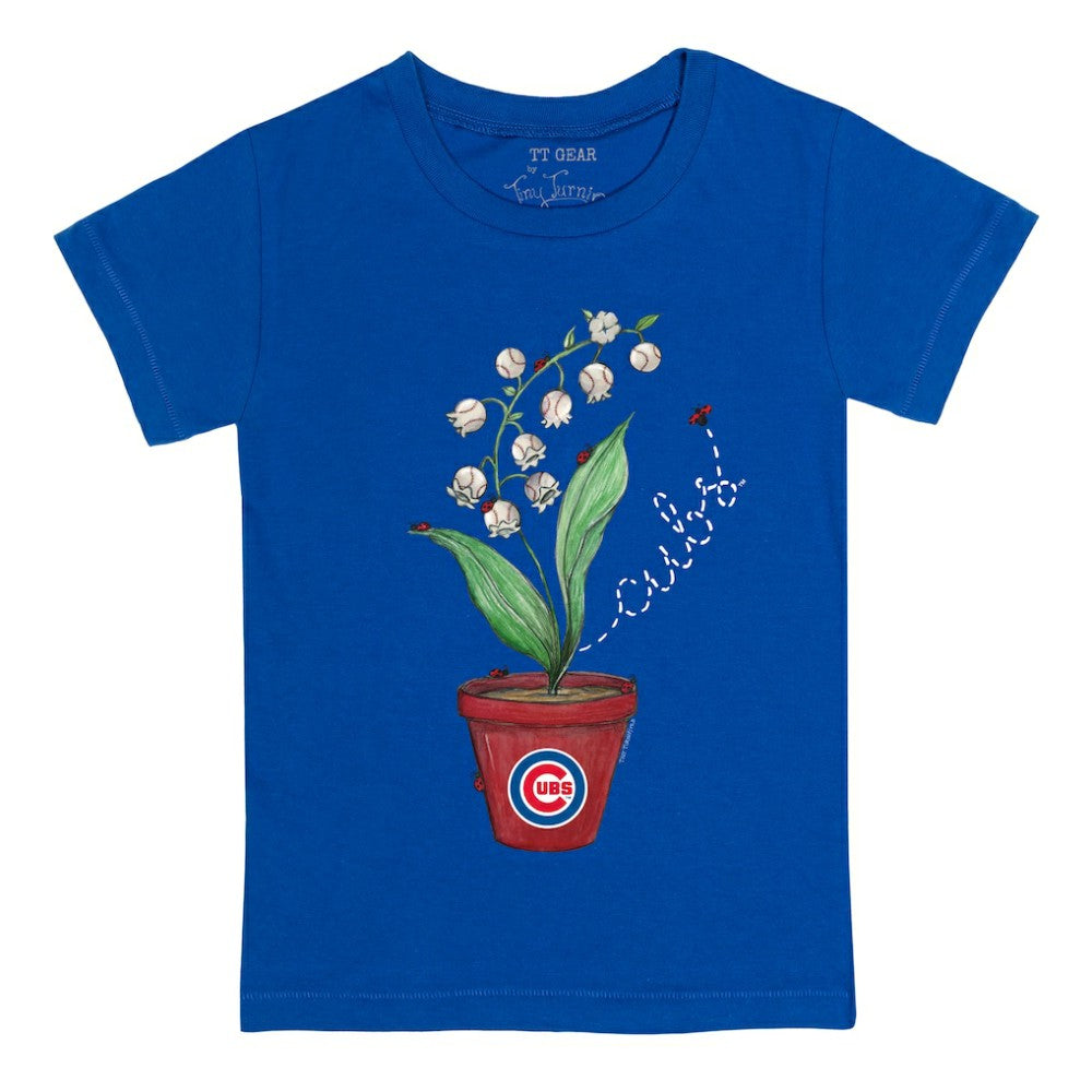 Chicago Cubs Tiny Turnip Youth Lilies & Ladybugs T-Shirt Online
