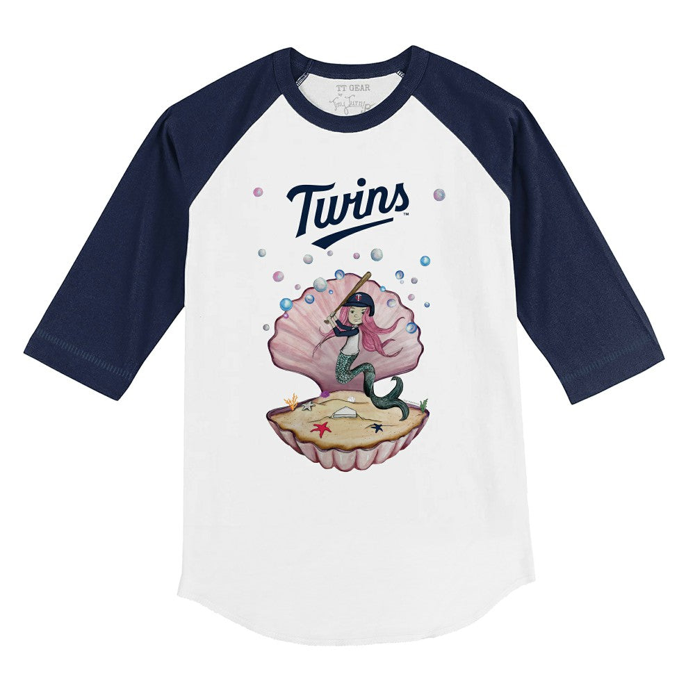 Minnesota Twins Tiny Turnip Youth Mermaid 3/4-Sleeve Raglan T-Shirt On Sale