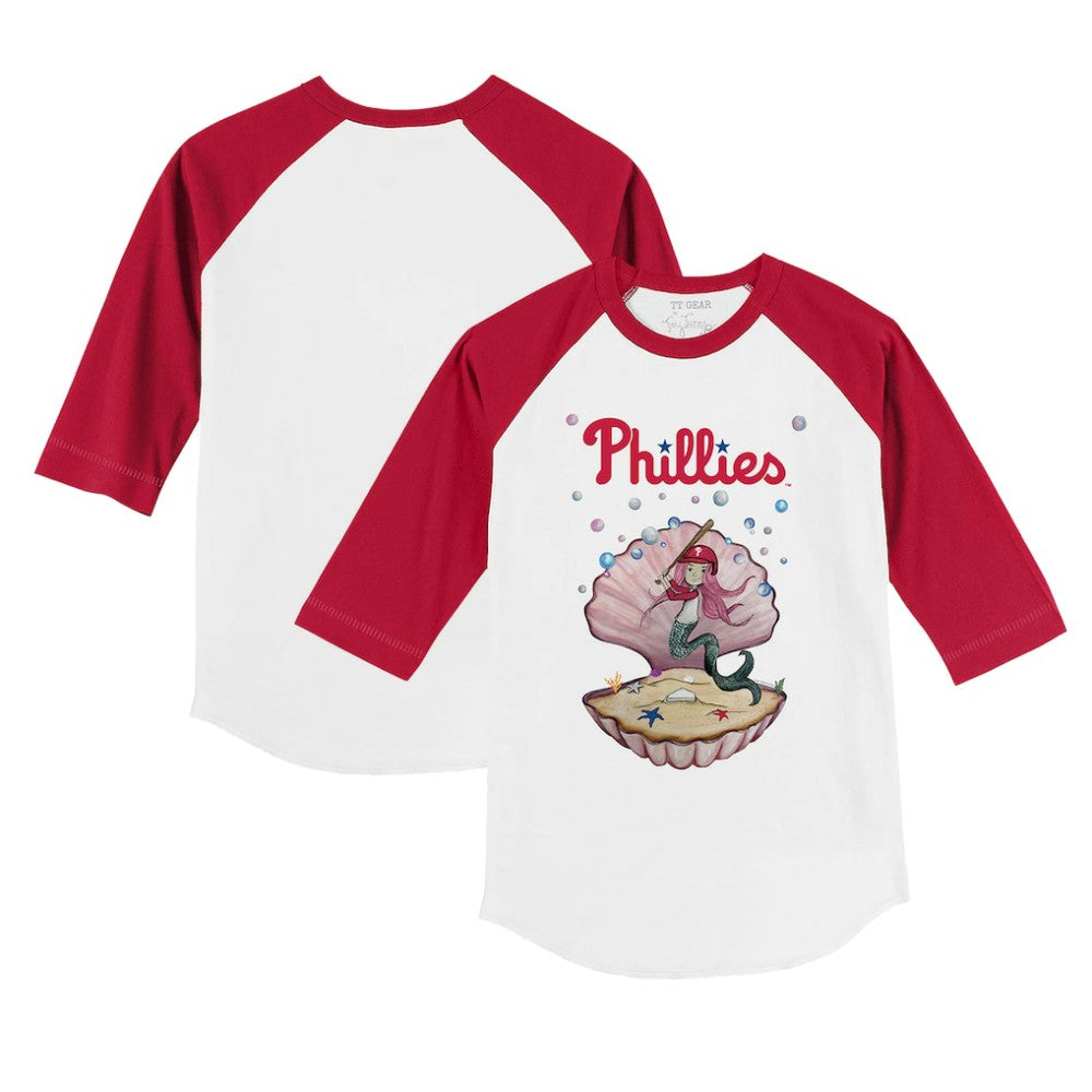 Philadelphia Phillies Tiny Turnip Youth Mermaid 3/4-Sleeve Raglan T-Shirt Online
