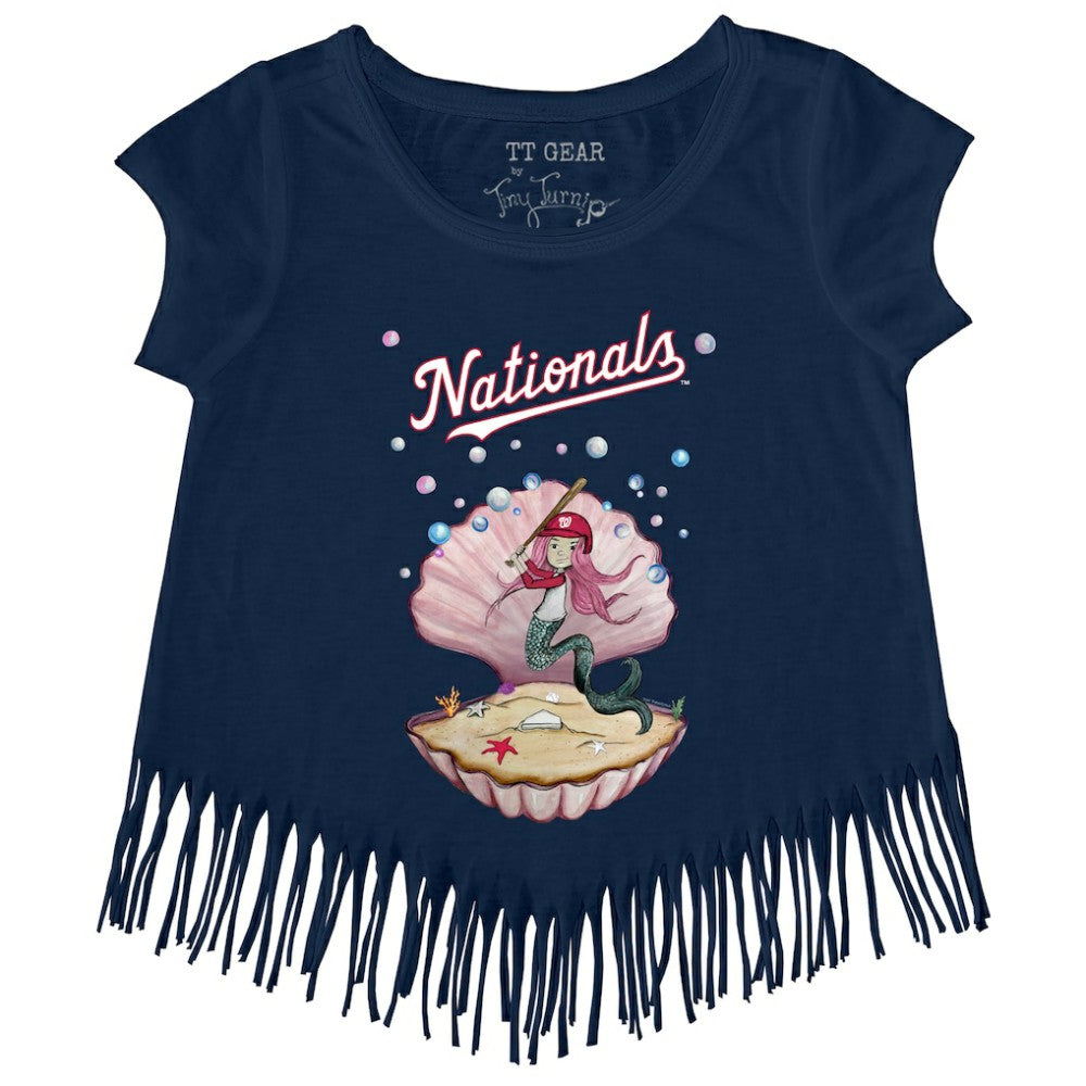 Washington Nationals Tiny Turnip Girls Youth Mermaid Fringe T-Shirt Lifestyle