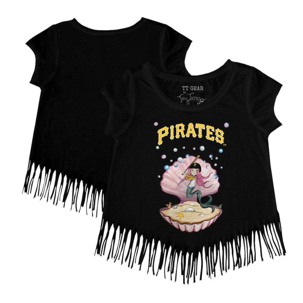 Pittsburgh Pirates Tiny Turnip Girls Youth Mermaid Fringe T-Shirt discount