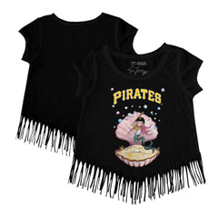 Pittsburgh Pirates Tiny Turnip Girls Youth Mermaid Fringe T-Shirt discount