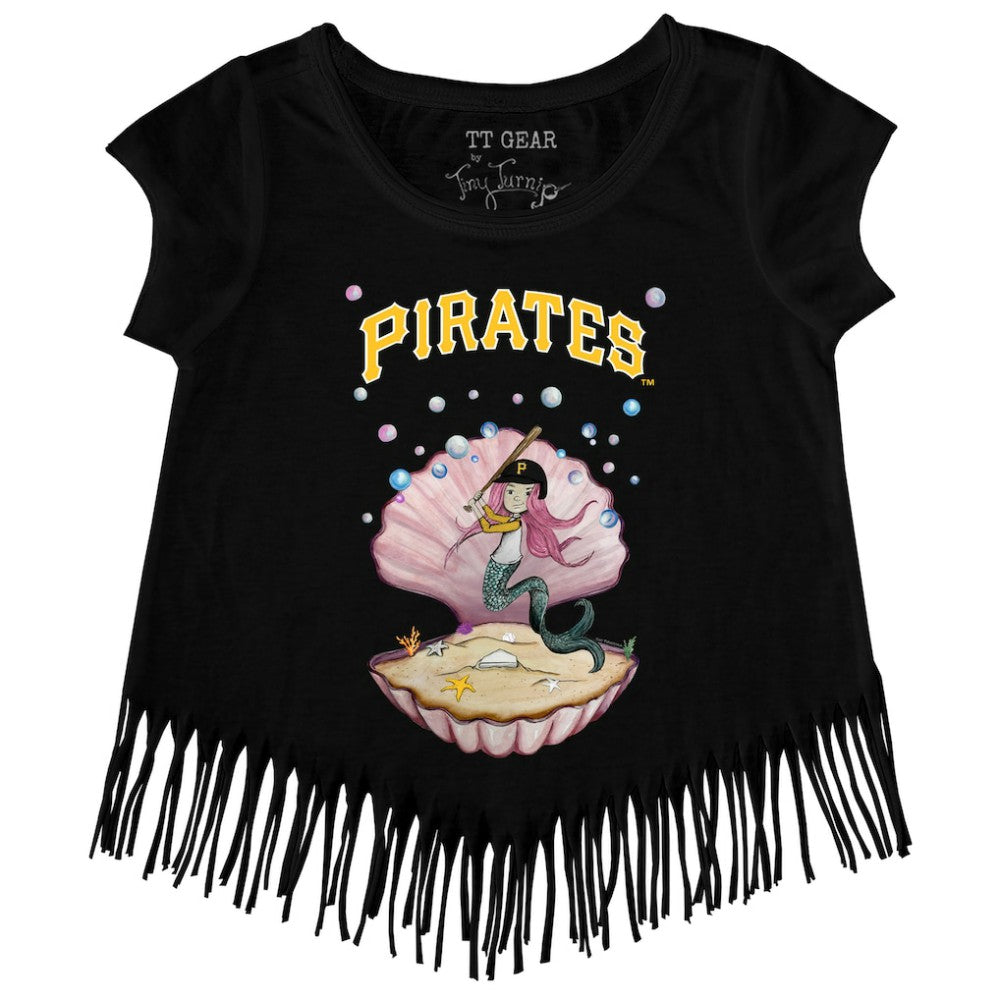 Pittsburgh Pirates Tiny Turnip Girls Youth Mermaid Fringe T-Shirt discount