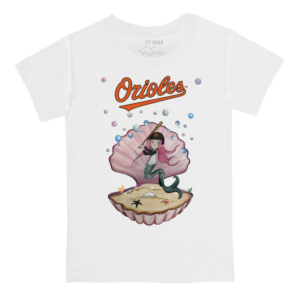Baltimore Orioles Tiny Turnip Youth Mermaid T-Shirt On Sale