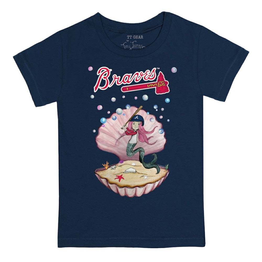 Atlanta Braves Tiny Turnip Youth Mermaid T-Shirt On Sale