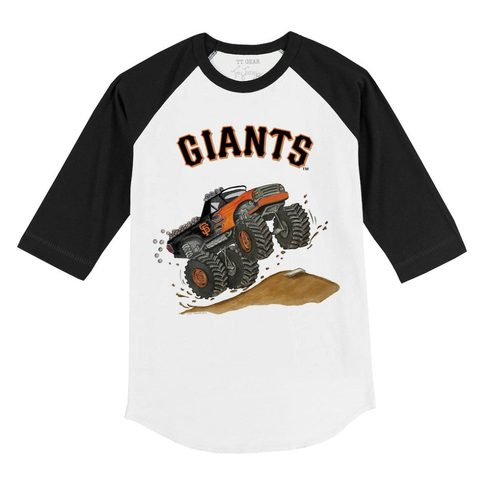 San Francisco Giants Tiny Turnip Youth Monster Truck 3/4-Sleeve Raglan T-Shirt for sale