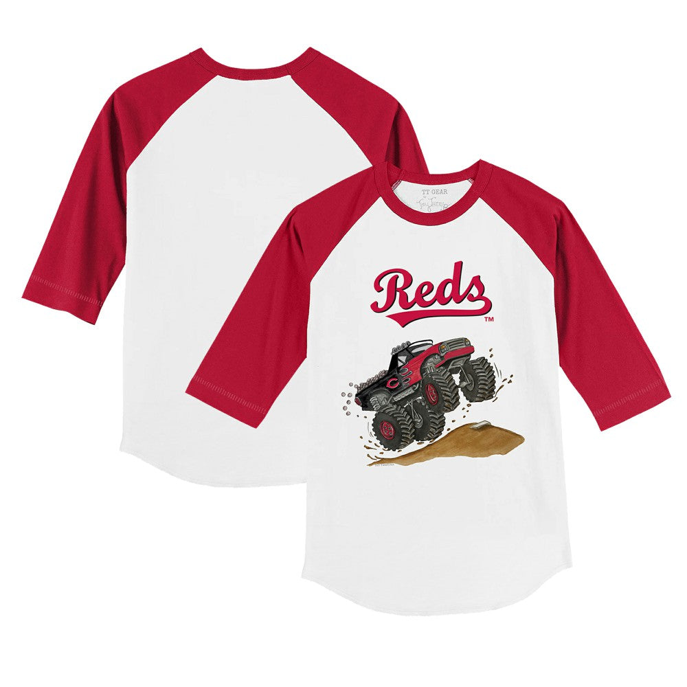 Cincinnati Reds Tiny Turnip Youth Monster Truck 3/4-Sleeve Raglan T-Shirt Online