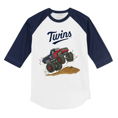 Minnesota Twins Tiny Turnip Youth Monster Truck 3/4-Sleeve Raglan T-Shirt Lifestyle