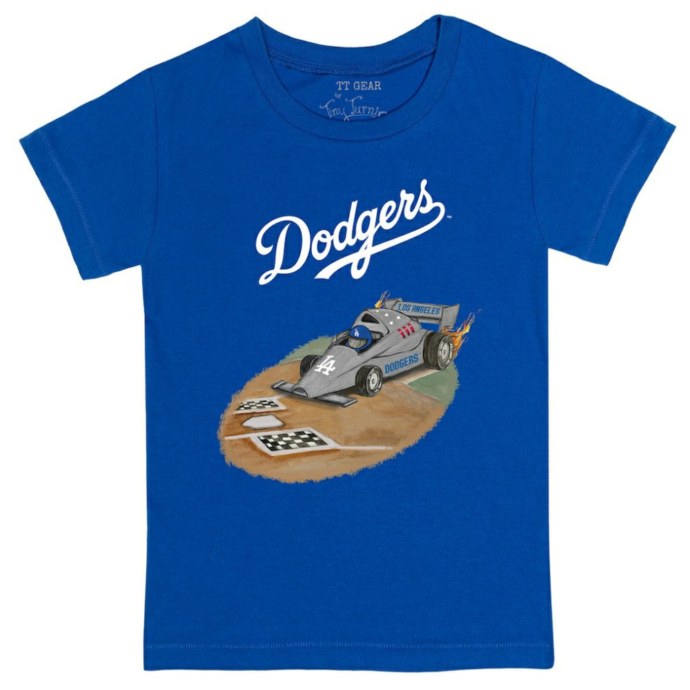 Los Angeles Dodgers Tiny Turnip Youth Race Car T-Shirt for sale