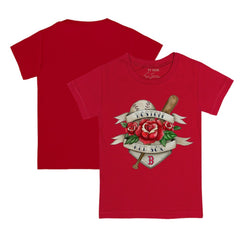 Boston Red Sox Tiny Turnip Youth Tattoo Rose T-Shirt On Sale