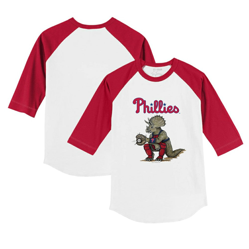 Philadelphia Phillies Tiny Turnip Youth Triceratops 3/4-Sleeve Raglan T-Shirt for sale