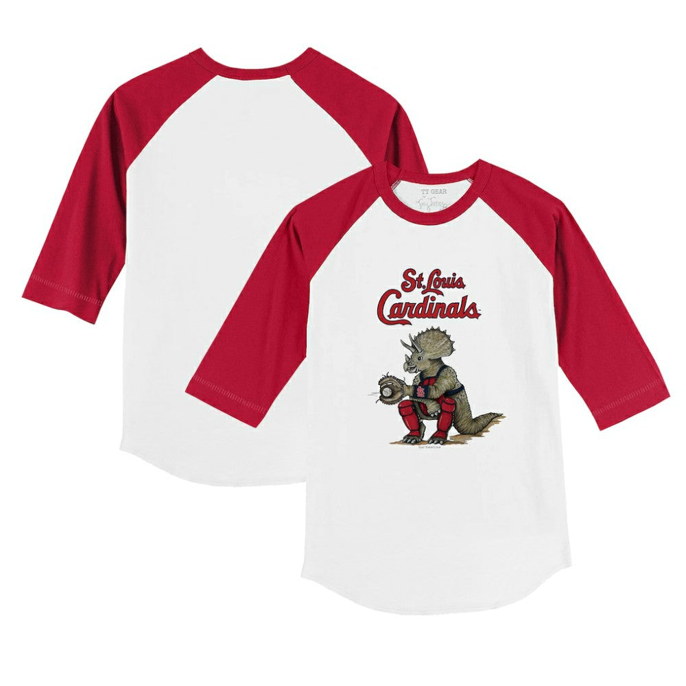 St. Louis Cardinals Tiny Turnip Youth Triceratops 3/4-Sleeve Raglan T-Shirt Online
