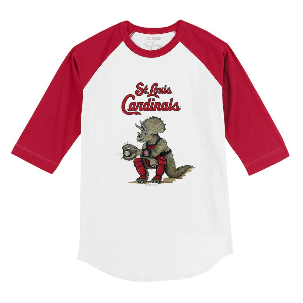 St. Louis Cardinals Tiny Turnip Youth Triceratops 3/4-Sleeve Raglan T-Shirt Online