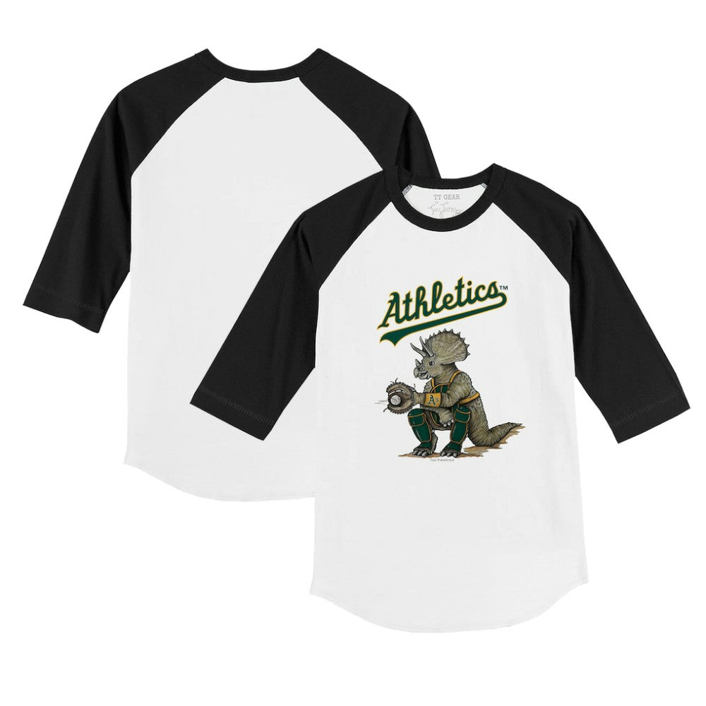 Athletics Tiny Turnip Youth Triceratops 3/4-Sleeve Raglan T-Shirt Lifestyle
