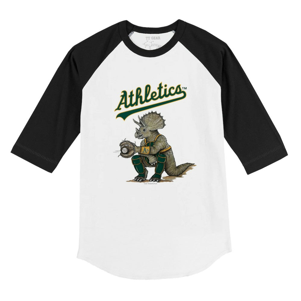 Athletics Tiny Turnip Youth Triceratops 3/4-Sleeve Raglan T-Shirt Lifestyle