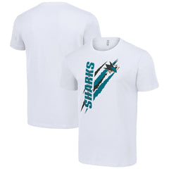 San Jose Sharks - Starter Color Scratch T-Shirt White