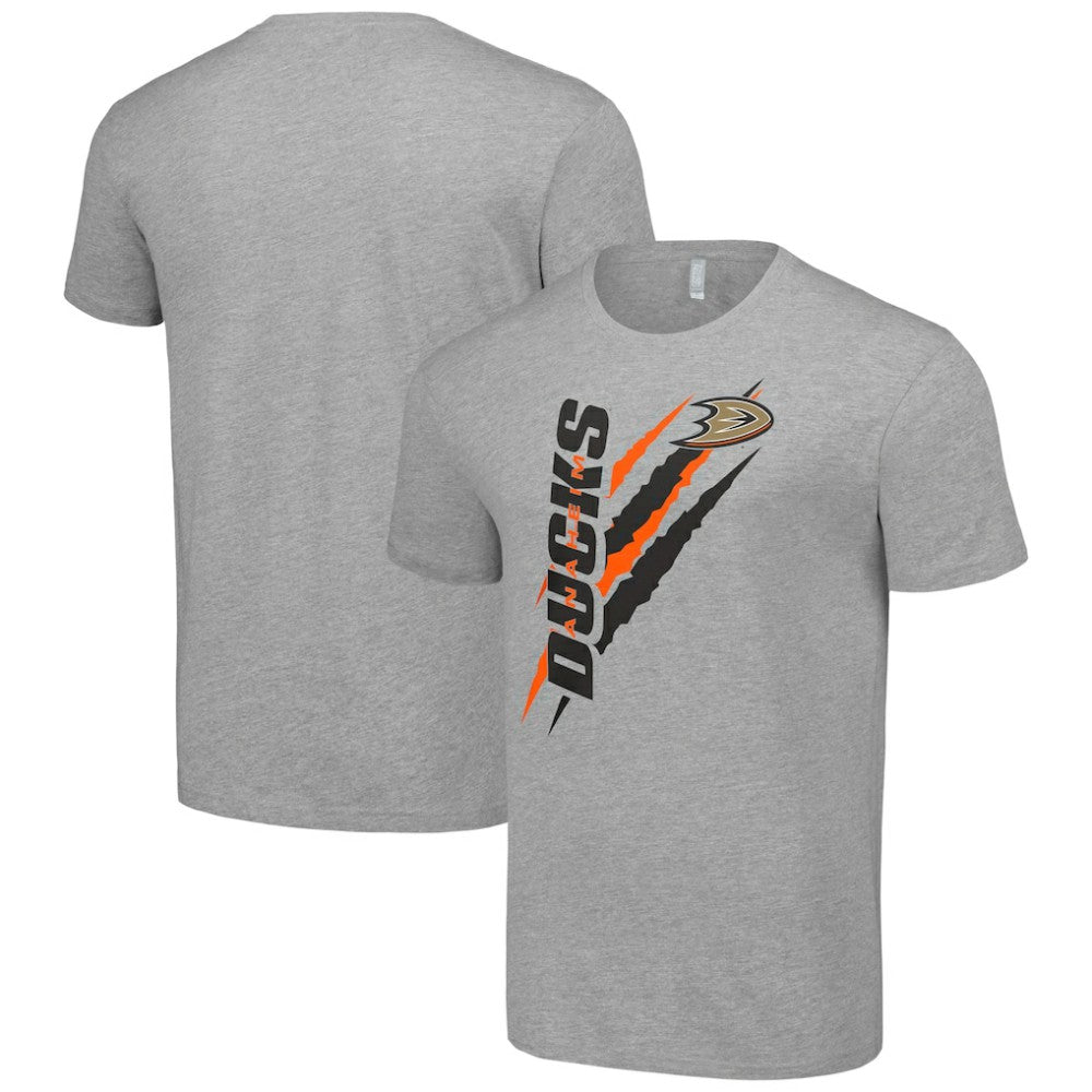 Anaheim Ducks - Starter Color Scratch T-Shirt Heather Gray