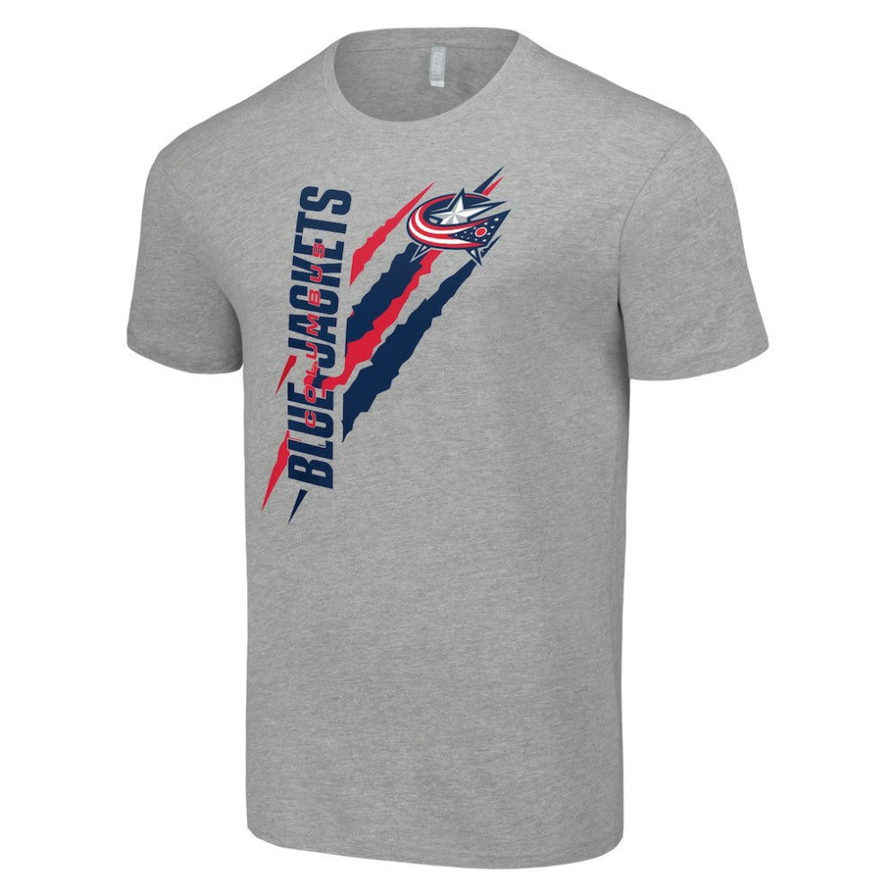 Columbus Blue Jackets - Starter Color Scratch T-Shirt Heather Gray