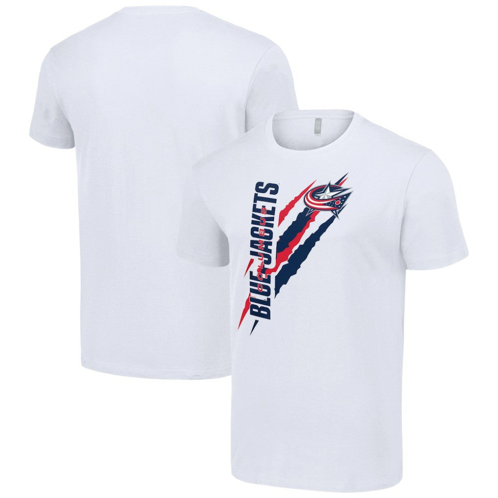 Columbus Blue Jackets - Starter Color Scratch T-Shirt White