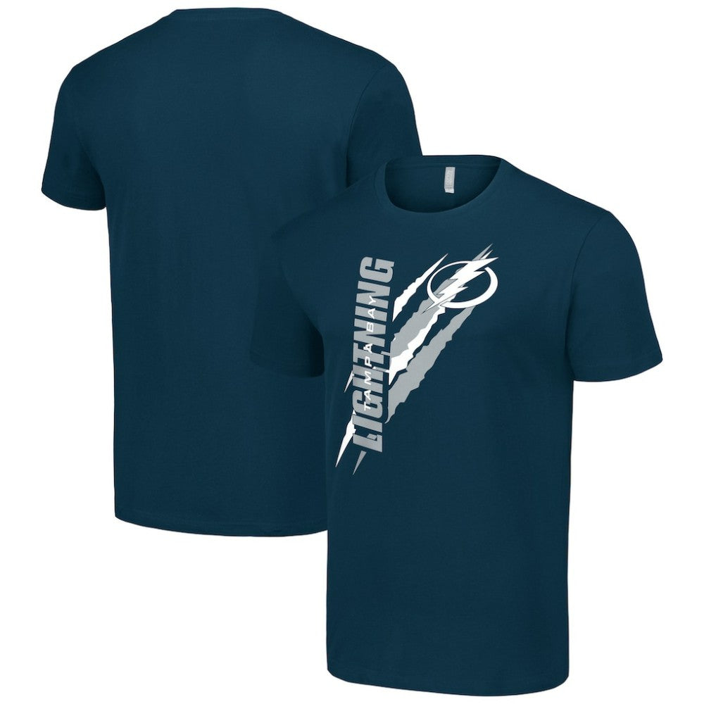 Tampa Bay Lightning - Starter Color Scratch T-Shirt Navy