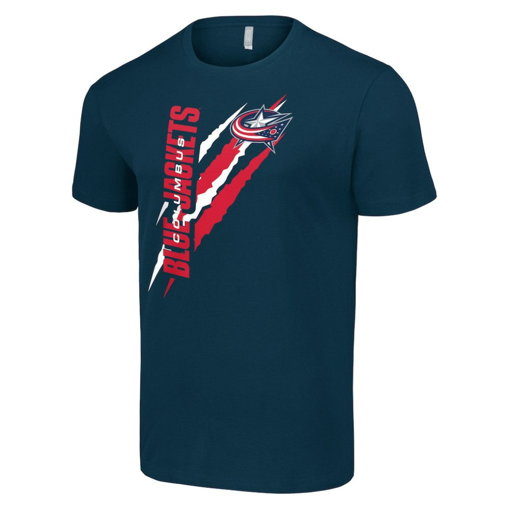 Columbus Blue Jackets - Starter Color Scratch T-Shirt Navy