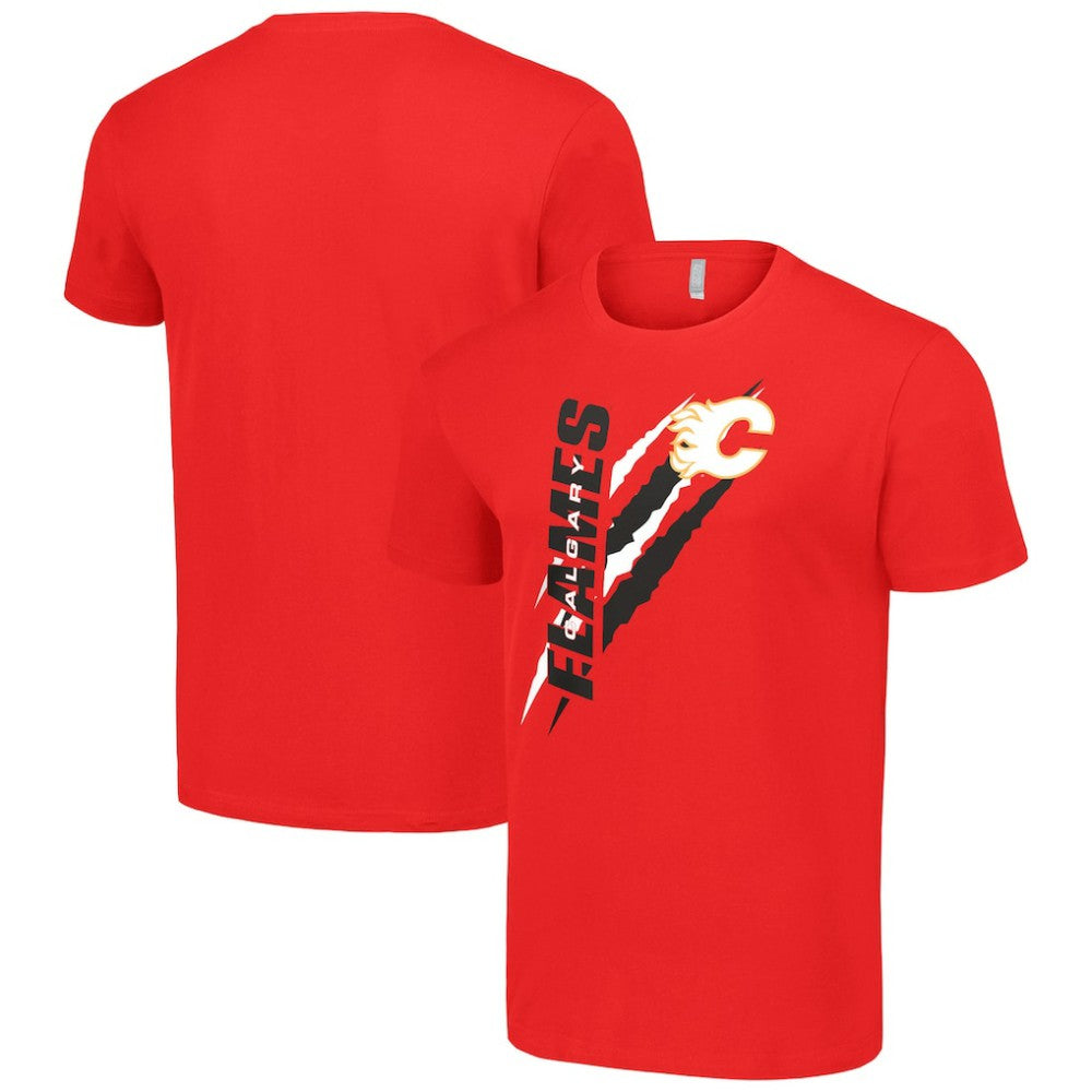 Calgary Flames - Starter Color Scratch T-Shirt Red