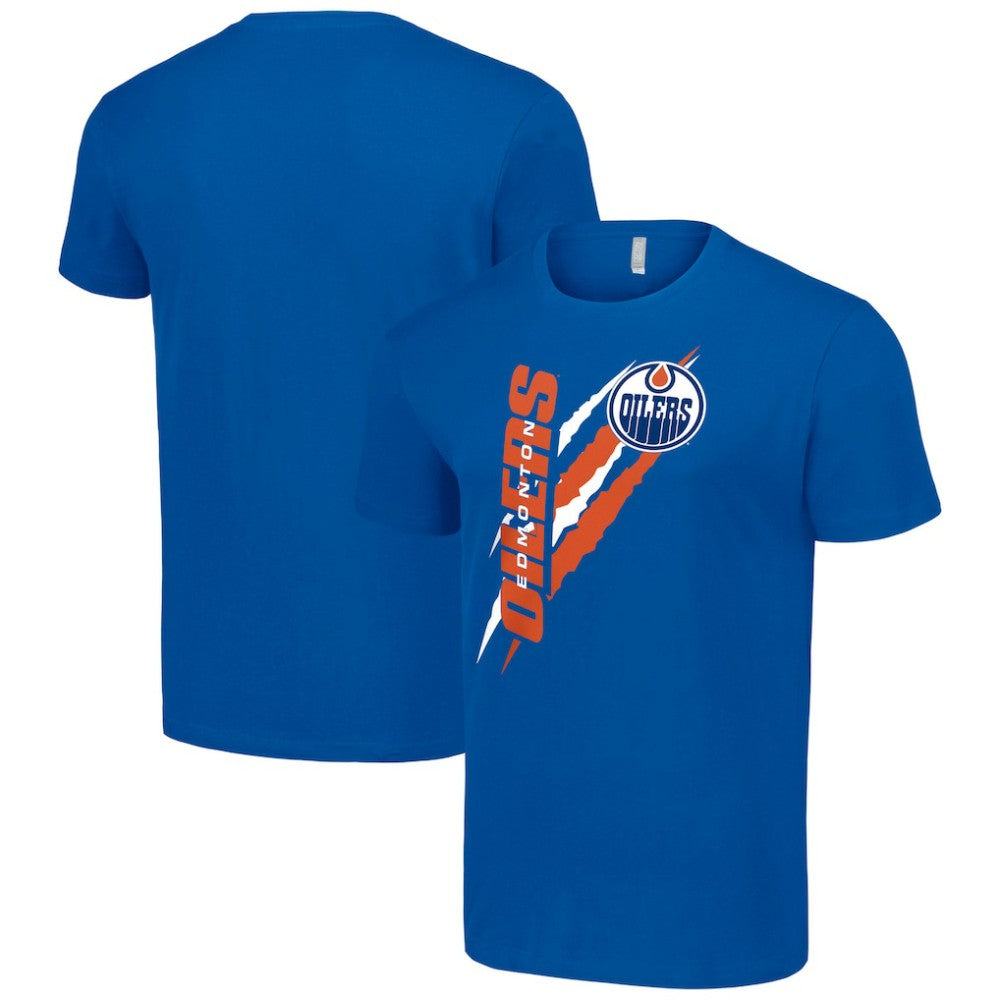 Edmonton Oilers - Starter Color Scratch T-Shirt Royal