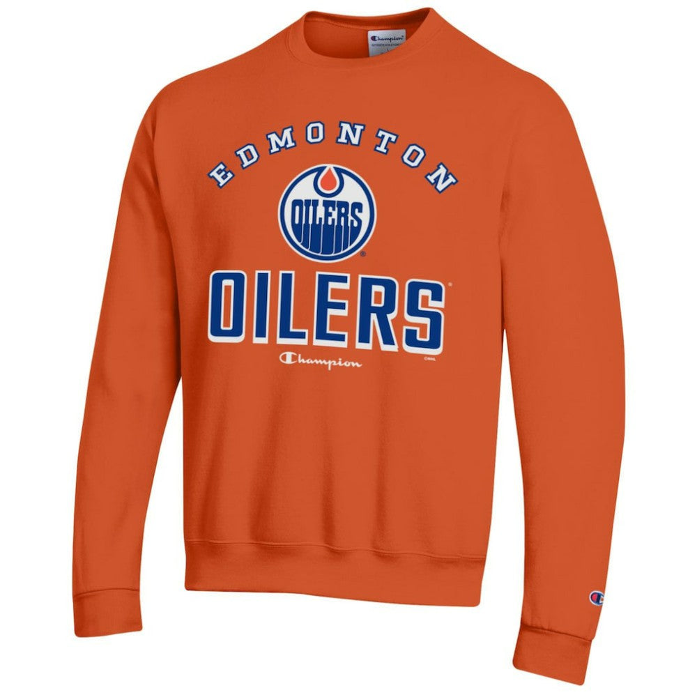 Edmonton Oilers - Champion Eco Powerblend Crewneck Sweatshirt Orange