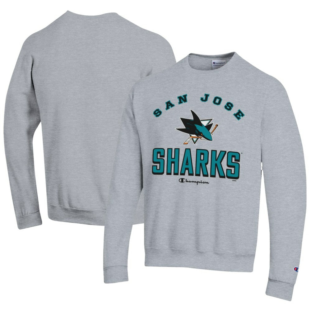 San Jose Sharks - Champion Eco Powerblend Crewneck Sweatshirt Gray