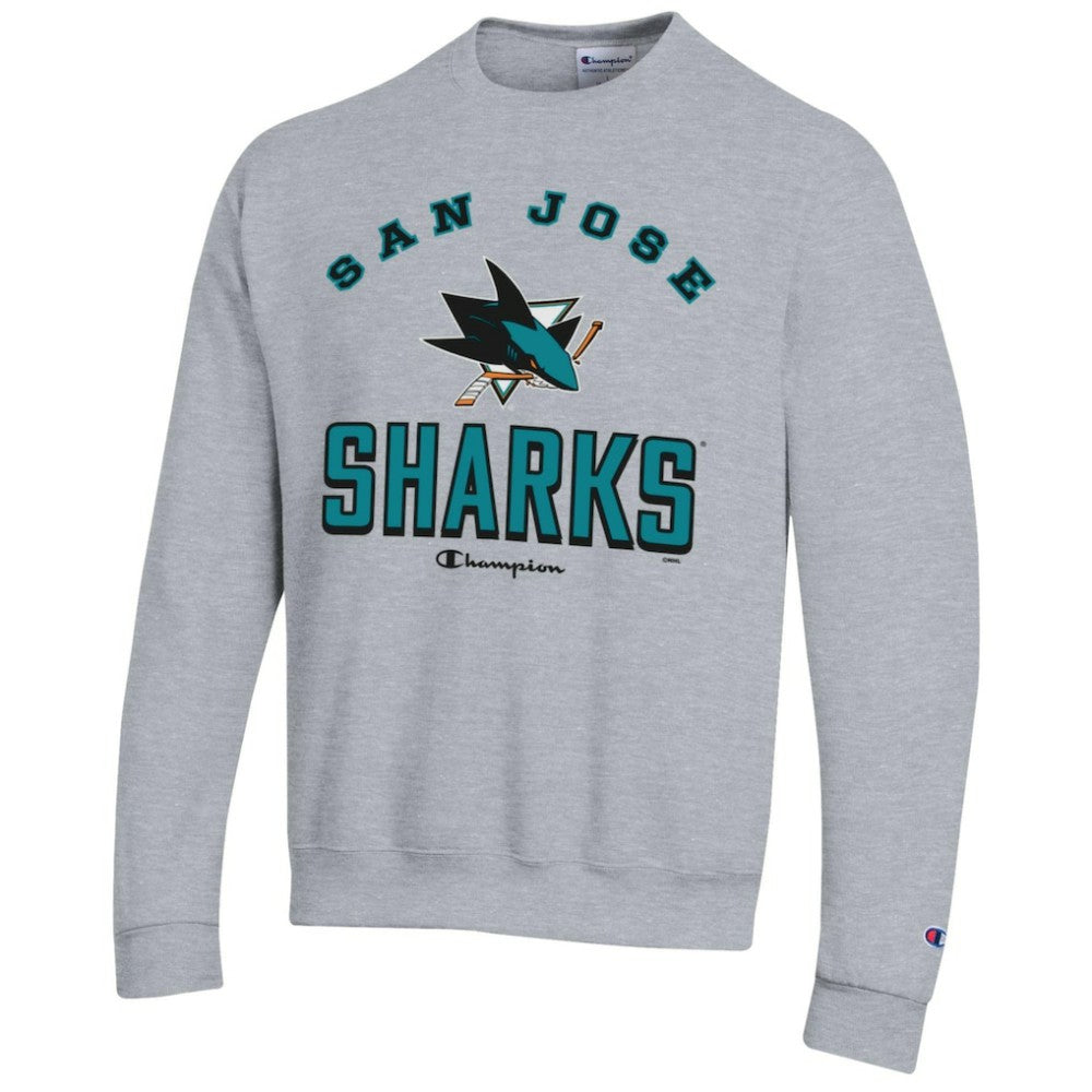 San Jose Sharks - Champion Eco Powerblend Crewneck Sweatshirt Gray
