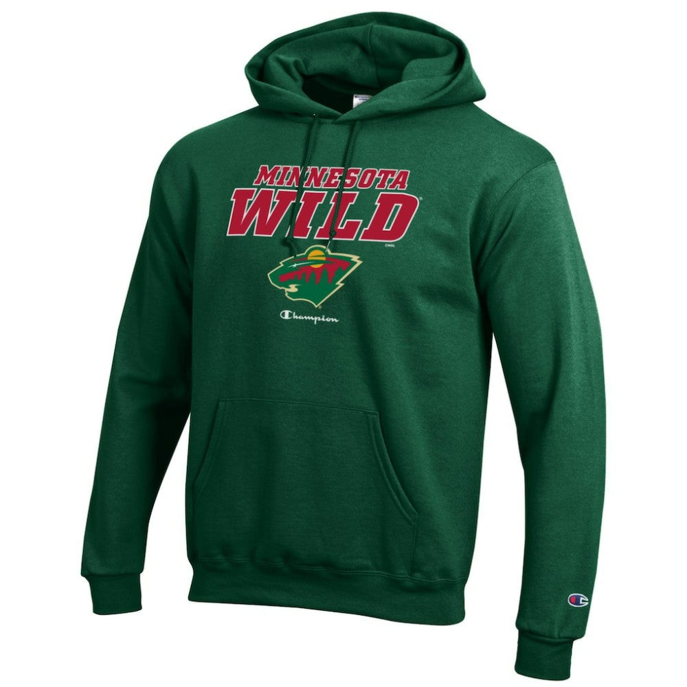 Minnesota Wild - Champion Eco Powerblend Pullover Hoodie Hunter Green