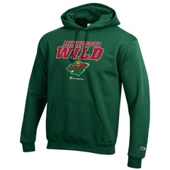 Minnesota Wild - Champion Eco Powerblend Pullover Hoodie Hunter Green