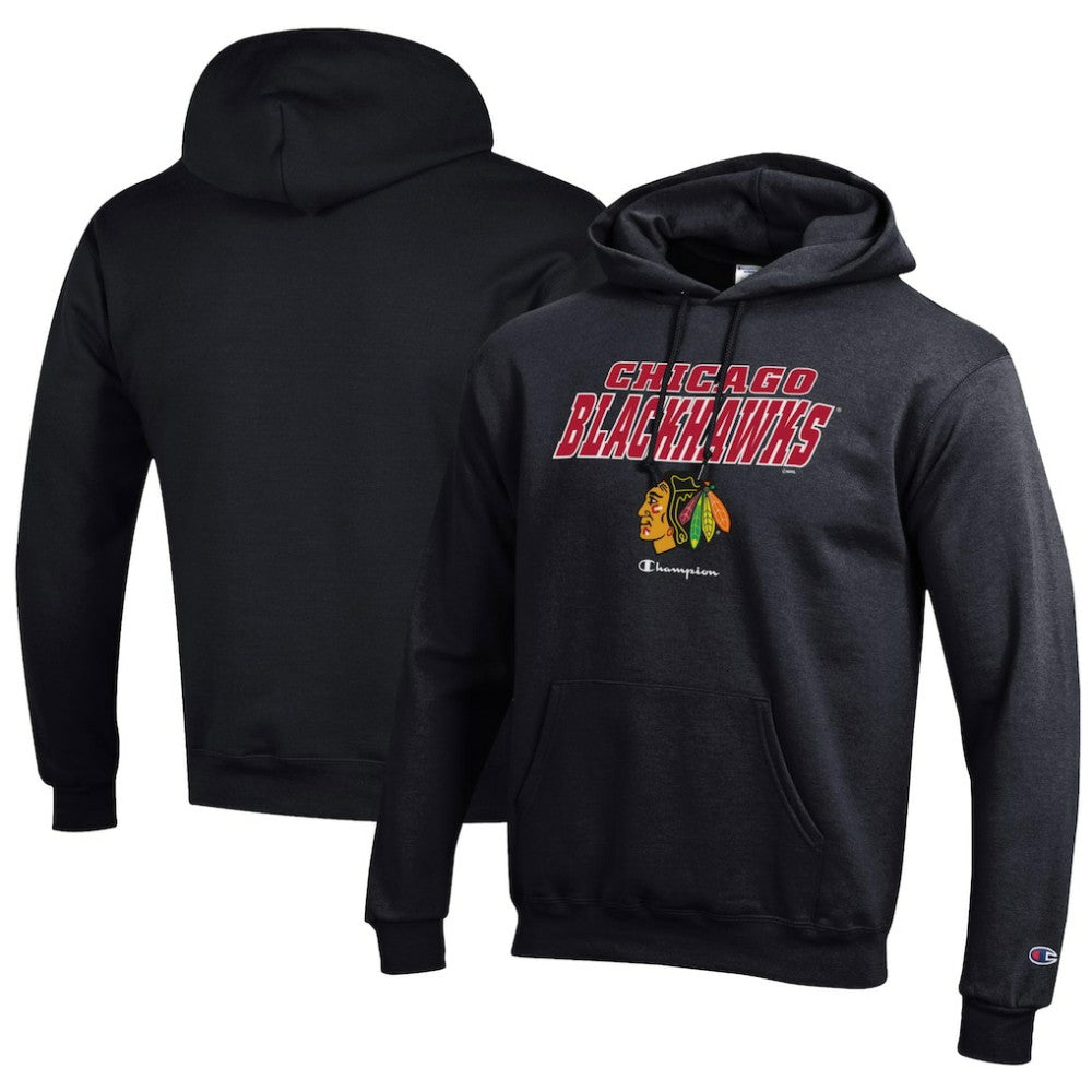 Chicago Blackhawks Champion Eco Powerblend Pullover Hoodie Black