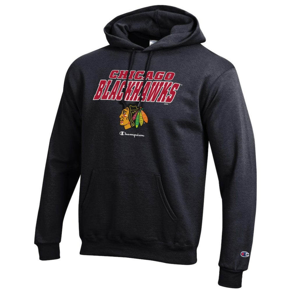 Chicago Blackhawks Champion Eco Powerblend Pullover Hoodie Black