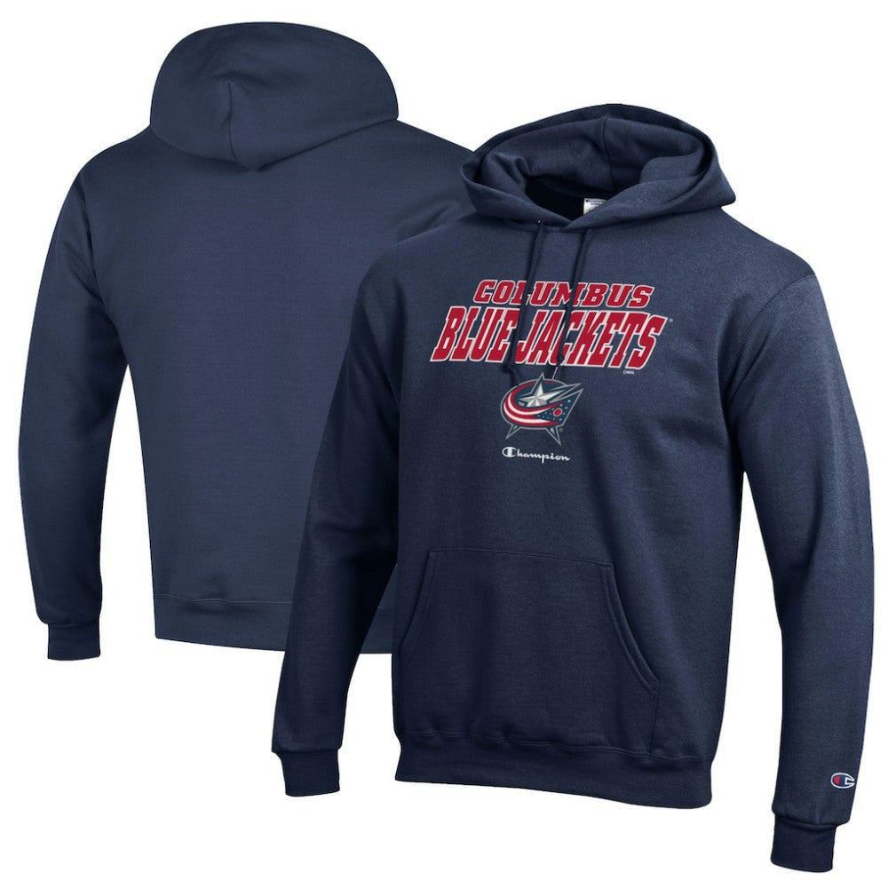 Columbus Blue Jackets - Champion Eco Powerblend Pullover Hoodie Navy