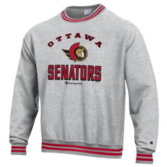 Ottawa Senators - Champion Reverse Weave Yarn Dye Pullover Sweatshirt Heather Gray
