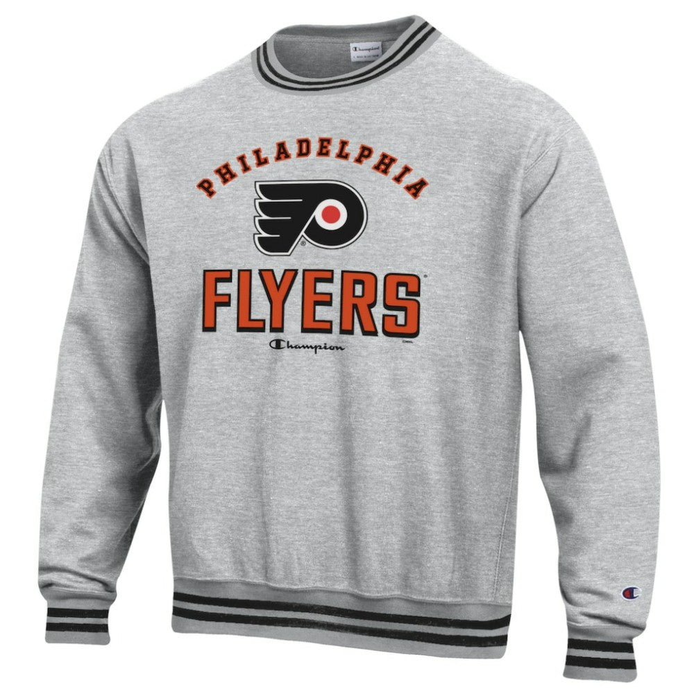 Philadelphia Flyers - Champion Reverse Weave Yarn Dye Pullover Sweatshirt Heather Gray