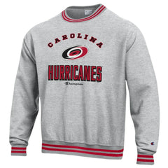 Carolina Hurricanes - Champion Reverse Weave Yarn Dye Pullover Sweatshirt Heather Gray