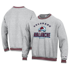 Colorado Avalanche - Champion Reverse Weave Yarn Dye Pullover Sweatshirt Heather Gray