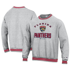 Florida Panthers - Champion Reverse Weave Yarn Dye Pullover Sweatshirt Heather Gray