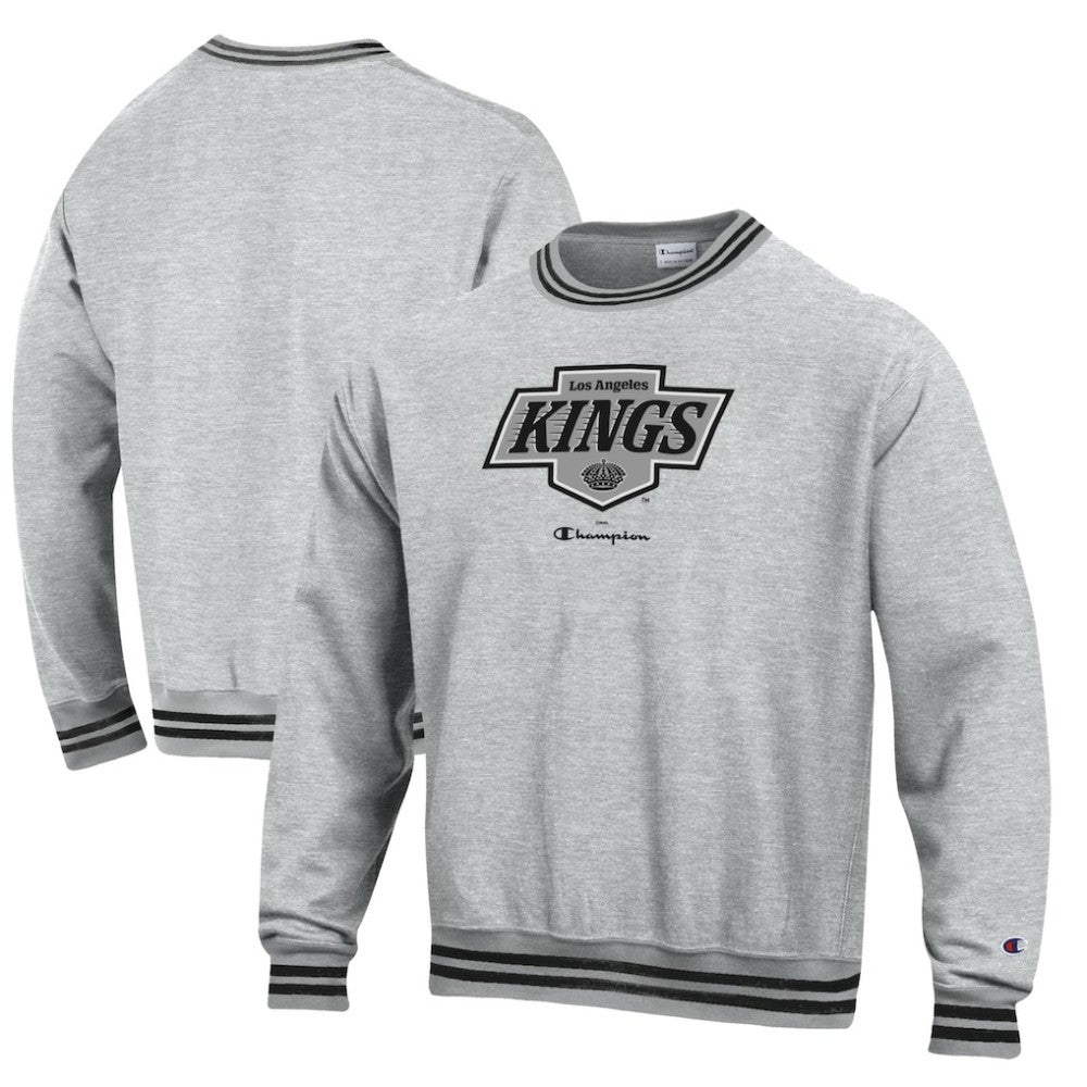 Los Angeles Kings - Champion Reverse Weave Yarn Dye Pullover Sweatshirt Heather Gray