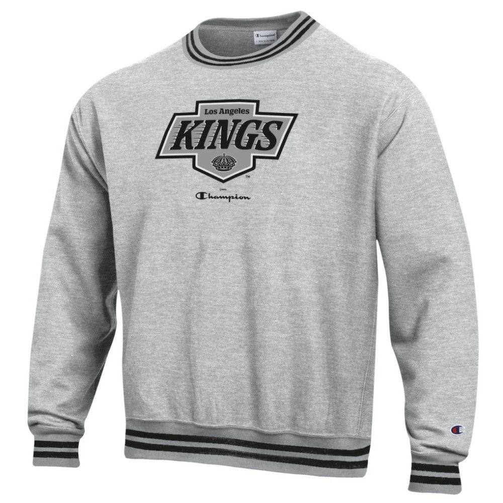 Los Angeles Kings - Champion Reverse Weave Yarn Dye Pullover Sweatshirt Heather Gray