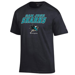 San Jose Sharks - Champion Jersey T-Shirt Black