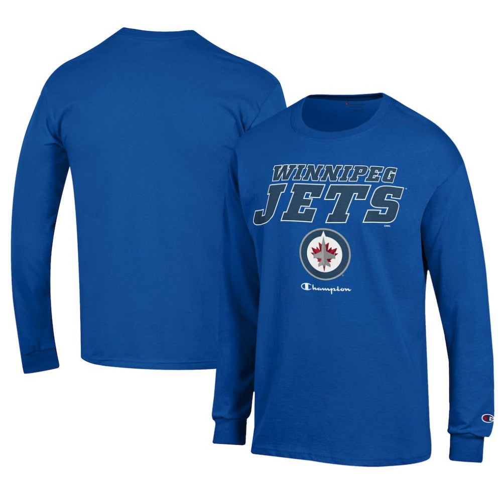 Winnipeg Jets - Champion Long-Sleeve Jersey T-Shirt Royal