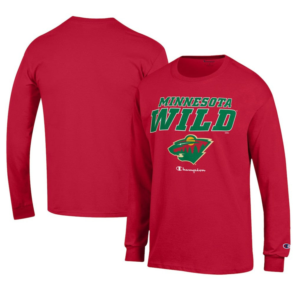 Minnesota Wild - Champion Long-Sleeve Jersey T-Shirt Red
