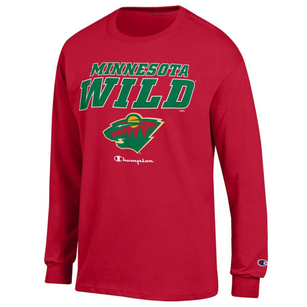 Minnesota Wild - Champion Long-Sleeve Jersey T-Shirt Red
