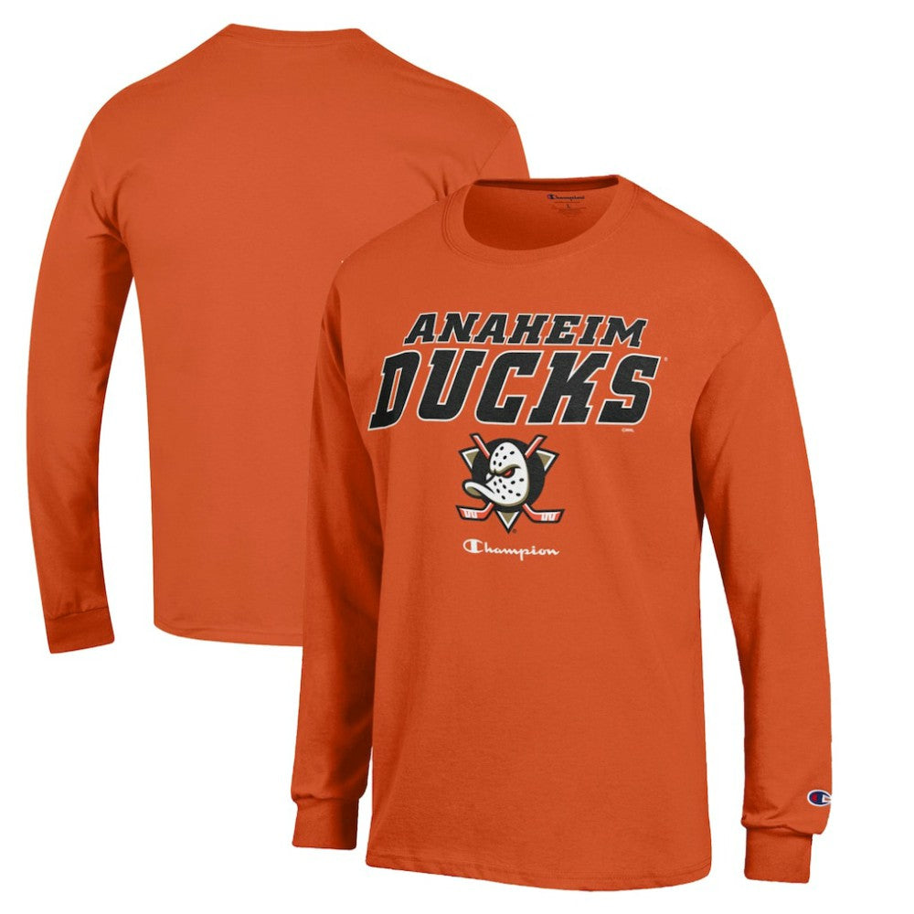 Anaheim Ducks - Champion Long-Sleeve Jersey T-Shirt Orange
