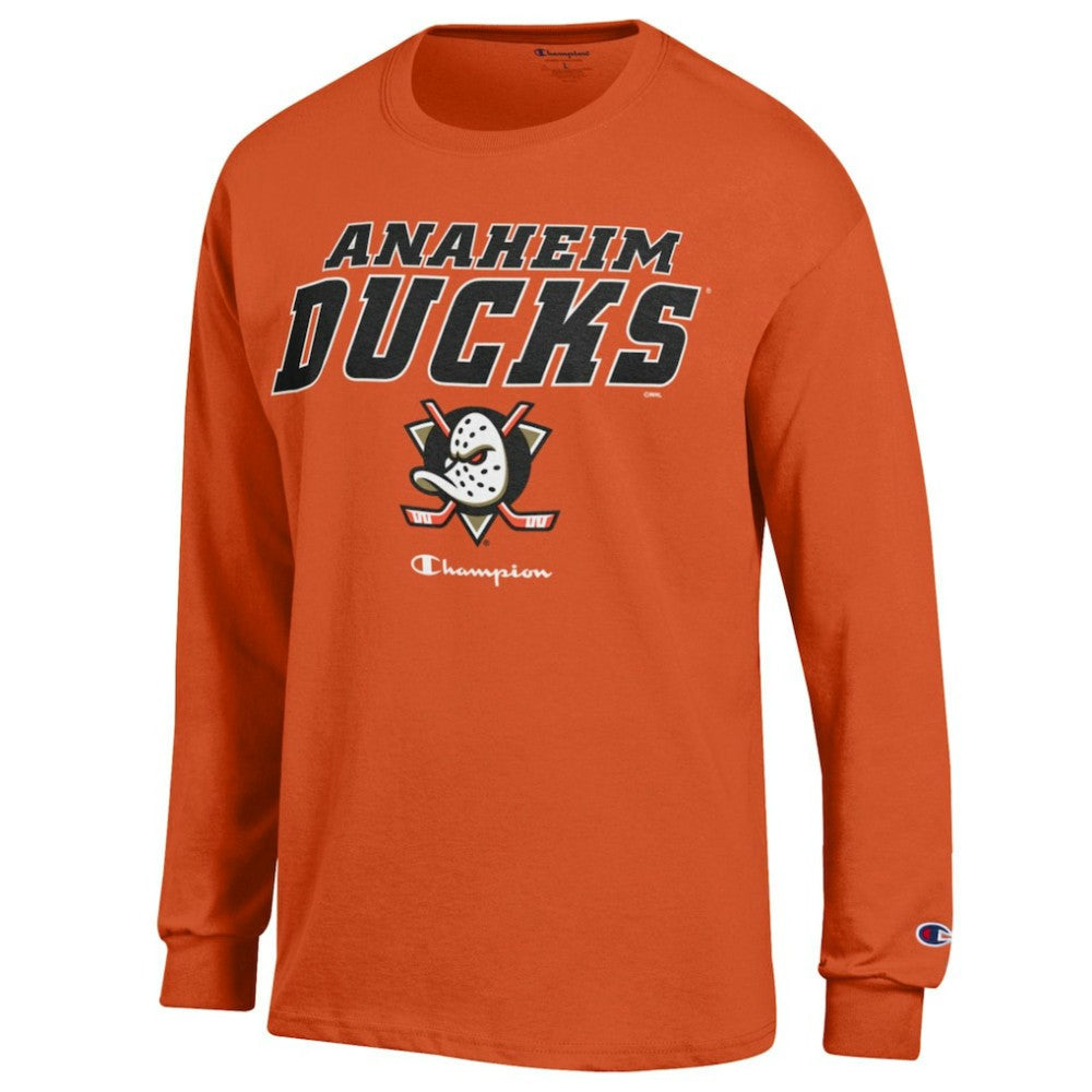 Anaheim Ducks - Champion Long-Sleeve Jersey T-Shirt Orange