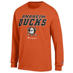 Anaheim Ducks - Champion Long-Sleeve Jersey T-Shirt Orange